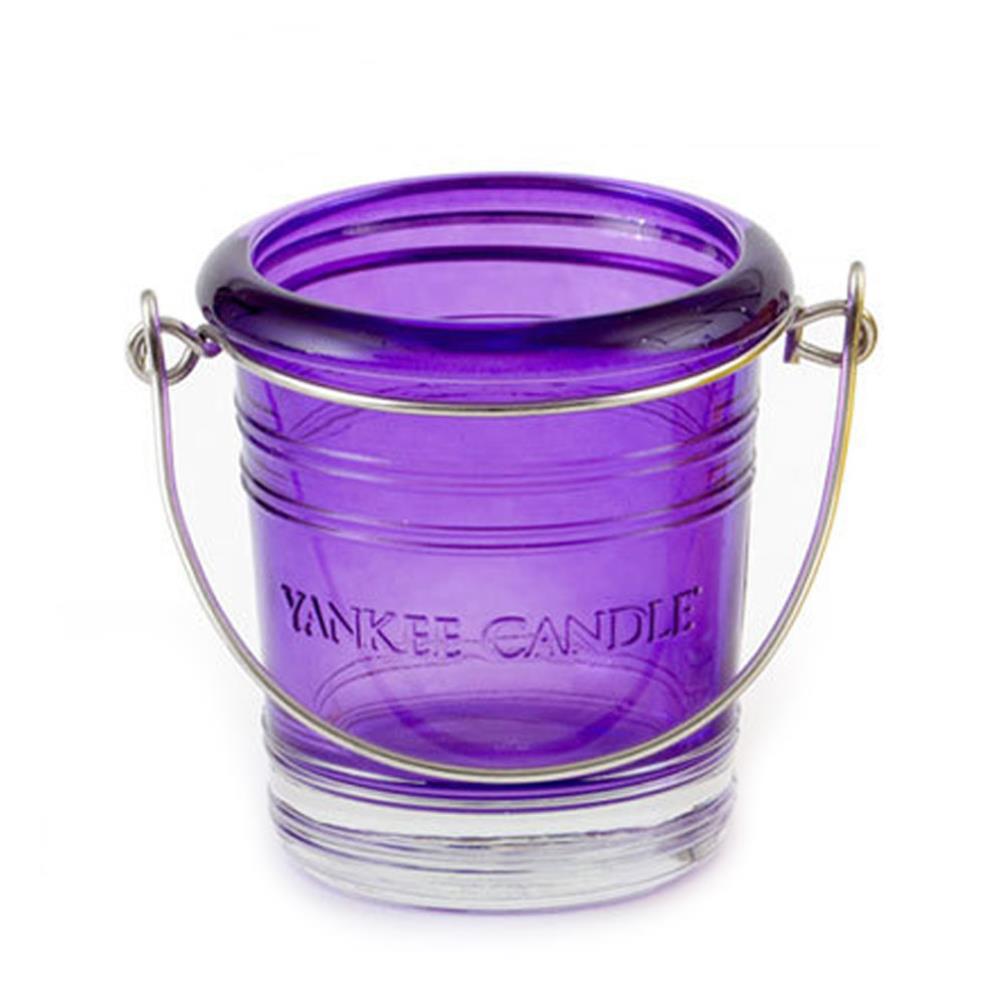 Yankee Candle Clear Bucket Purple Votive Holder £2.69